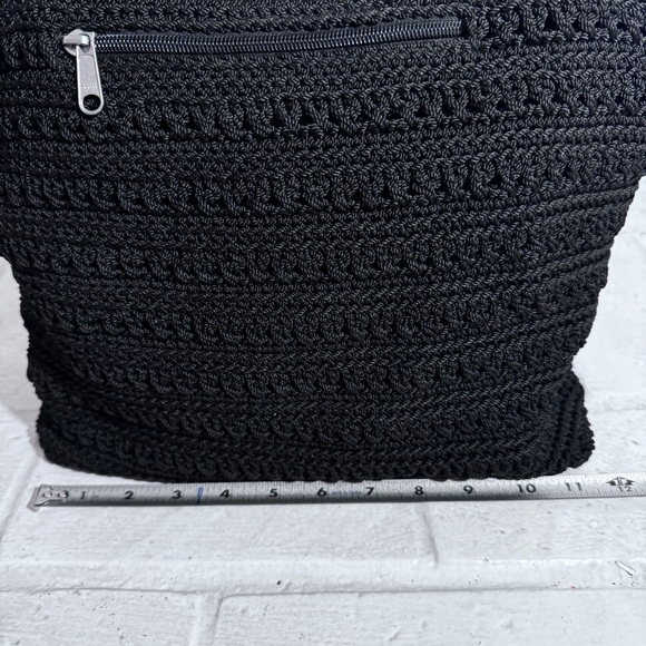 Crocheted/knit black purse in like new condition - Picture 9 of 11